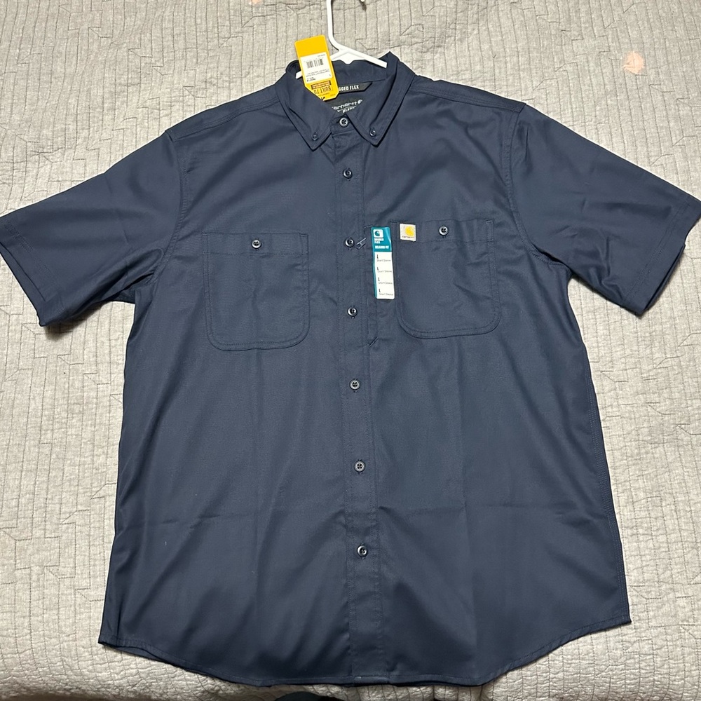 NWT Carhartt Men's Rugged Professional Series Relaxed Fit Canvas Work Shirt
